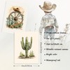 Dazzlewall 4 x Western Cowboy Wall Pictures, Cowboy Hat Cactus