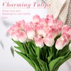 Geosar 40 Pcs Tulips Artificial Bulk Easter Tulips Faux Tulips