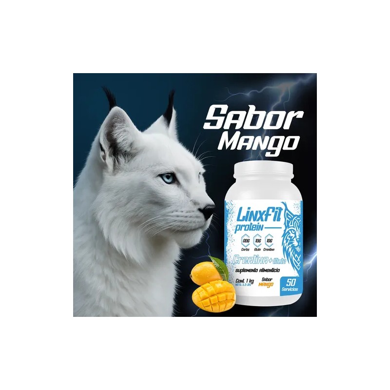 Creatina Glutamina Linx Fit 1kg 50 Servicios Varios Sabor