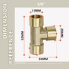 Bwintech 2 pieces 3/8 inch female thread BSP 3 way