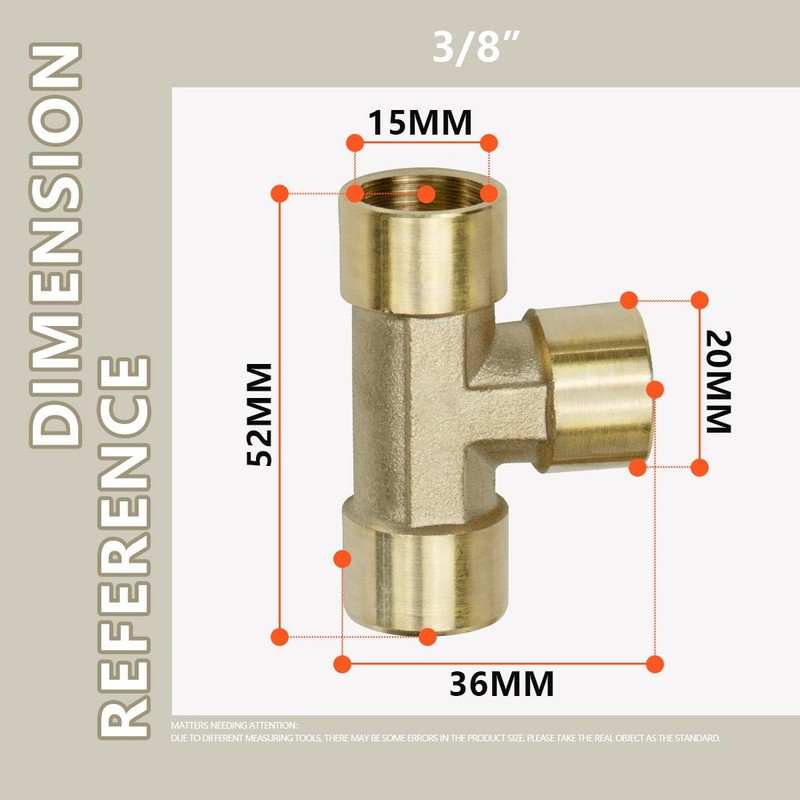 Bwintech 2 pieces 3/8 inch female thread BSP 3 way