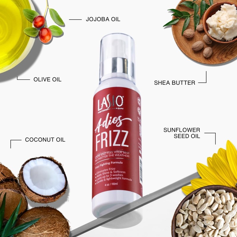 Lasio Adios Frizz Heat Protectant & Styling Spray - Eliminates