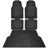 CAR PASS Heavy Duty Rubber Floor Mats Gray Car Mats