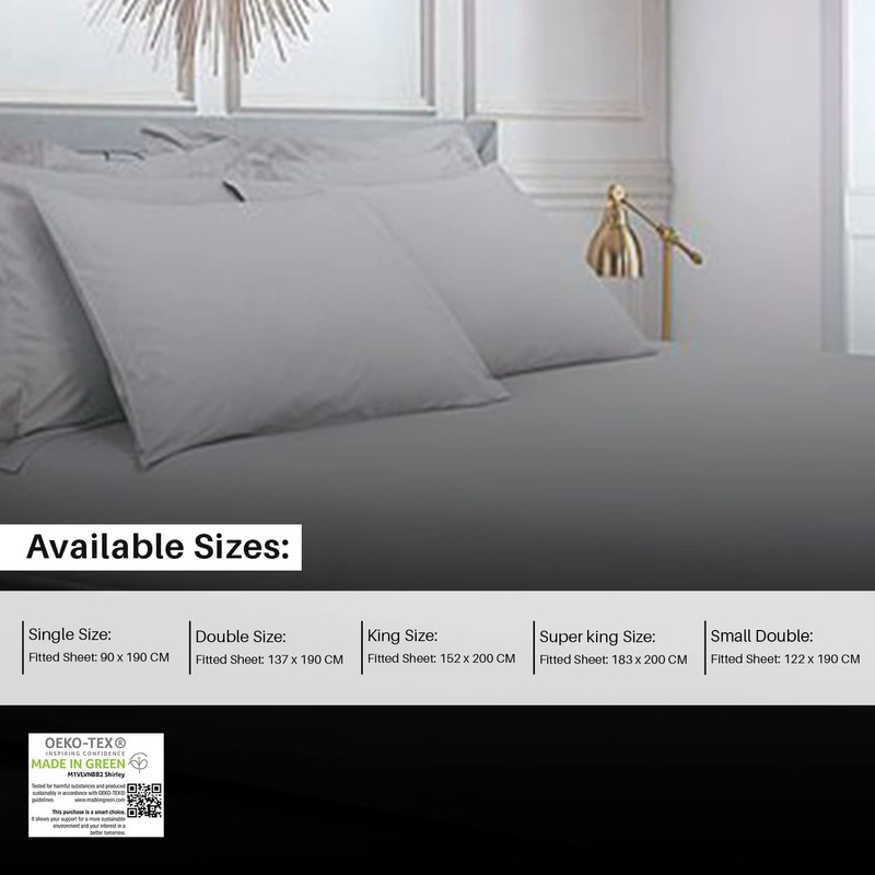 Extra Deep Fitted Sheet 40cm 16 Inch - Non Iron