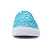 FEVERSOLE Mocasines planos informales para mujer, Turquesa(Turquoise Glitter), 8 US