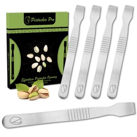 Pistachio Pro Nut Opener - Open and Deshell Pistachio Nuts, Stainless Steel Sheller Tool (5 Pack)