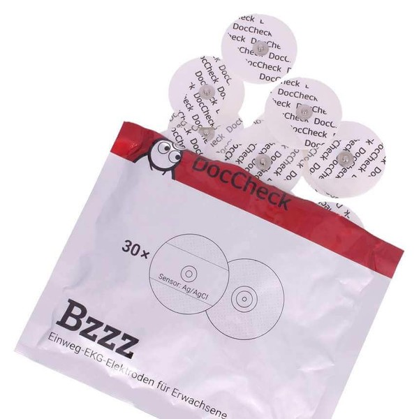 DocCheck Disposable Electrodes "Bzzz" - Pack of 30 Push Button