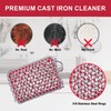 Cast Iron Scrubber, Chain Mail Scrubber with Silicone Insert, 316L
