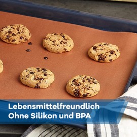 Netrox Home® Permanent Baking Foil & Grill Mat (Set of 4) for Oven and Grill - Reusable Baking Paper - Extremely Heat Resistant & Non-Stick - 100% Food-friendly - Cooking Grate (36 x 42 cm)