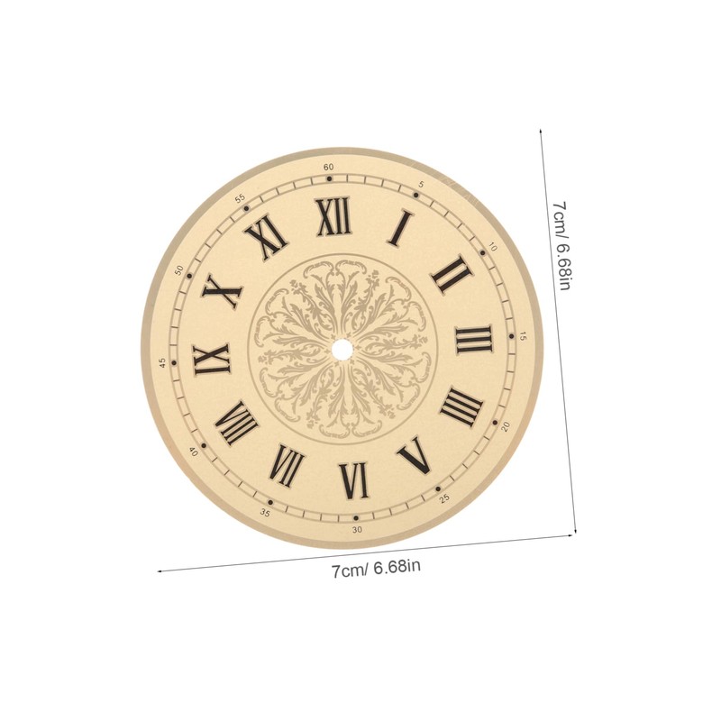 Gadpiparty DIY Aluminum Clock Dial Replacement Elegant Round Design for