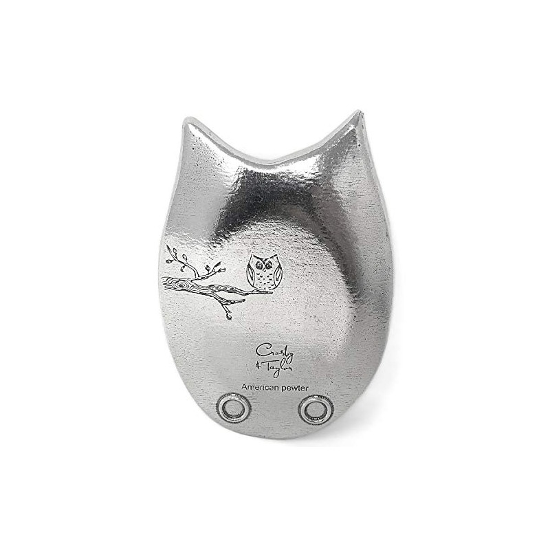 Crosby & Taylor Owl Pewter Spoon Rest