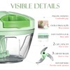 Ourokhome Manual Food Processor Vegetable Chopper, Portable Hand Pull String