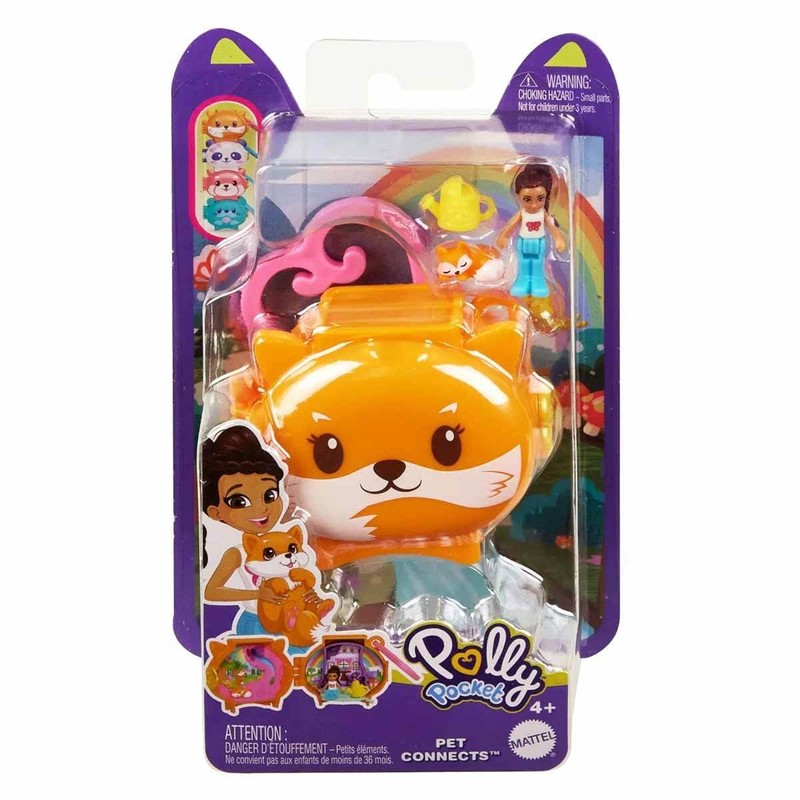Polly Pocket Cuddly Toys Compact Play Set GYV99 Fox