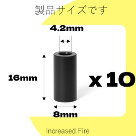 Increased Fire POM Spacers M4 Inner Diameter 4.2mm x Outer Diameter 8mm x Thickness 16mm Non-Conductive Spacer Set of 10 Round Spacers Screw Standoffs Rust Proof