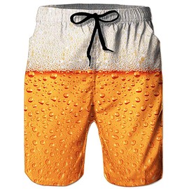 Loveternal Men's Swimming Shorts Leisure Short Summer Beach Shorts 3D Print Swim Trunks - xxl