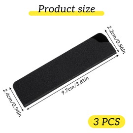 3 PCS Knife Edge Guards for 3.5 Inch Paring Knives, Felt-Lined Blade Protector & Protective Sheath Sleeve for Fruit Knives, Plastic Knife Covers for Drawer Bag Storage (Black)