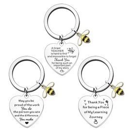 FMCC Teacher Gifts for Women Men Thank You Teacher Gifts for Birthday Graduation Christmas Best Teacher Gifts Keyring May You 3PCS