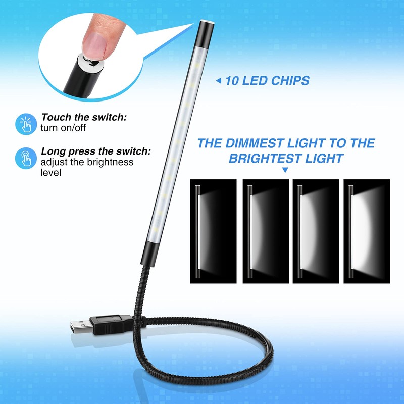 Mudder 2 Pieces USB LED Light for Laptop Keyboard Light