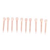 250Pcs Horseshoe Nails Copper Plating Shoeing Nails with Plastic Box