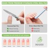 BALUCA Stainless Steel Diamond Nail File for Natural Acrylic Nails,