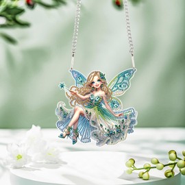 Tontut 5D DIY Diamond Art Painting Pendant Kit, Magic Angel Special-Shaped Hanging Crystal Window Pendant kit, Adult Gift Home Curtains, Yard Entrance Decoration