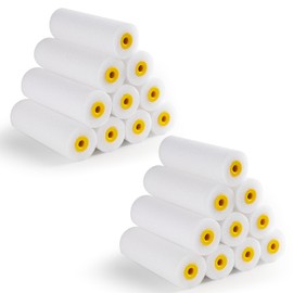 Mister Rui 20 x Paint Roller, 11 cm Foam Roller, Paint Roller, Foam Paint Roller 4 Inch, Mini Paint Roller Cover for Painting Walls, Cabinets