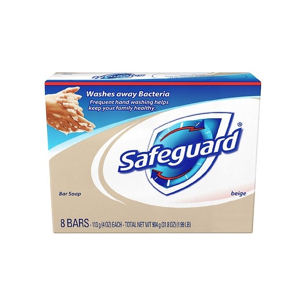 Safe-Guard Safeguard Antibacterial Deodorant Bar Soaps Beige Color 4 oz
