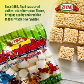Ziyad Gourmet Halal Large Marshmallows, Pork-Free, Egg-Free, Dairy-Free, Gluten-Free, Perfect for Holidays and S’mores! 8.8oz