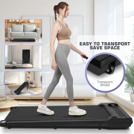 famous brand Under Desk Treadmill Walking Pad 2In1 2.5HP Low Noise Remote Control Walking Pad - Black