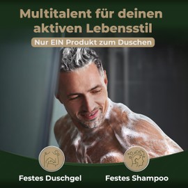 larum sports Solid Shower Soap Men, Solid Shower Gel, Solid Soap Men for Hair, Body, Face, Solid Shampoo Men, Men's Natural Soap Men without Additives, 10 x Organic Soap of 85 g