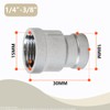Bwintech 2 Pcs 1/4" Female to 3/8" Female BSP Thread