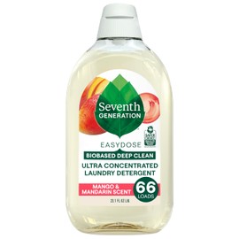 Seventh Generation EasyDose Laundry Detergent, Ultra Concentrated: 66 Loads, Mango & Mandarin Scent, 23.1 Fl Oz