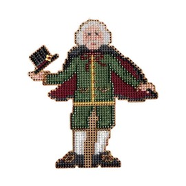 Drosselmayer Beaded Counted Cross Stitch Christmas ornament Kit Mill Hill 2008 Winter Holiday Nutcracker MH18-8301