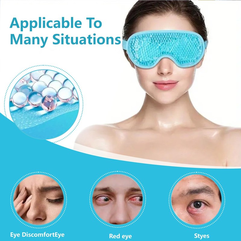 Eye Mask Cooling Glasses Reusable Cooling Eye Mask for Dark