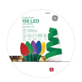 GE StayBright 150-Count 49.6 ft Multicolor C6 LED Christmas String Lights New