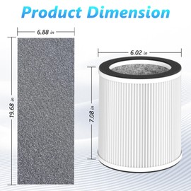 H-PF400 HEPA Filter Replacement Kit Compatible With Hunter HP400 Air-Purifiers, Model H-HF400-VP/H-PF400, 2 HEPA Filter & 4 Pre-Filters