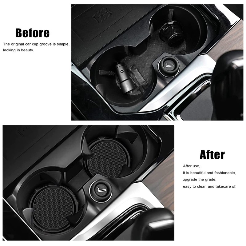 4 PCS Car Cup Holder Coaster, Universal Auto Anti Slip