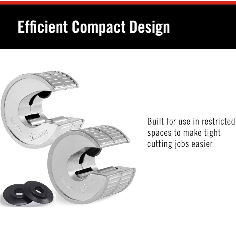 CANOPUS Professional Plumbing Auto Cut Tube Cutter Set Twin Pack
