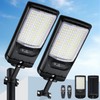 2 Pack Solar Street Lights Outdoor, 30000LM 6500K Motion Sensor