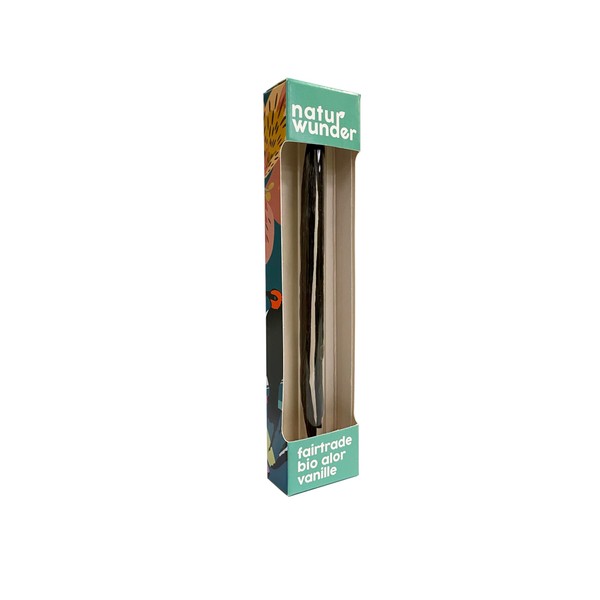 naturwunder Fairtrade Organic Alor Vanilla Beans, 2 Vanilla Pods in