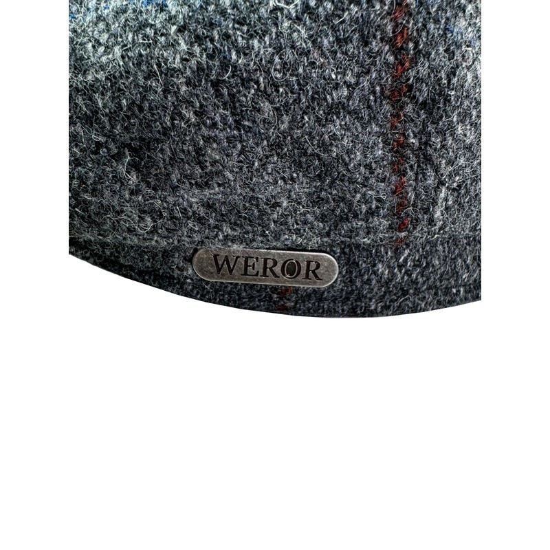 WEROR WEROR-433.1 Men's Flat Cap with Peak, Checked Hat with