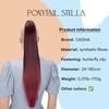 CAISHA 24" Butterfly Clip Ponytail Synthetic Hair Piece Red Mix