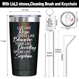 SpenMeta Golden Girls Merchandise - The Golden Girls Gifts for Women - Friendship Gifts for Women Friends - 20oz Golden Girls Tumbler Cup