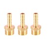 TopHomer Brass 3PCS Barbed Hose Fitting Coupler Connector 6mm to