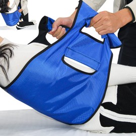 KkaFFe transfer sling, auxiliary transfer belt for the elderly and people with lower limb weakness, lifting tool for people with limited mobility and bedridden people(Blue)