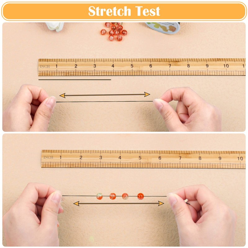 Black Elastic Stretchy String , Paxcoo Stretch Bead Cord for