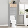 Better Home Products Ace Over-The-Toilet Storage Rack in Light Gray