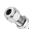 sourcing map Compression Pipe Fitting 3/8" Pipe OD x 3/8"
