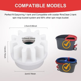 Pedal Bearing Replacement for OCedar Mop Bucket - Easy Fix for O-Cedar Easywring Bucket System - One Way Clutch Gear Sprockets Spin Mop Replacement Parts for 90% Rotation Mop Bucket(2Pcs)