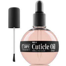 Aceite para cutículas de vainilla y azúcar para uñas Repara las cutículas durante la noche Hidrata y fortalece las uñas y las cutículas Gotero y cepillo incluidos 2.5oz